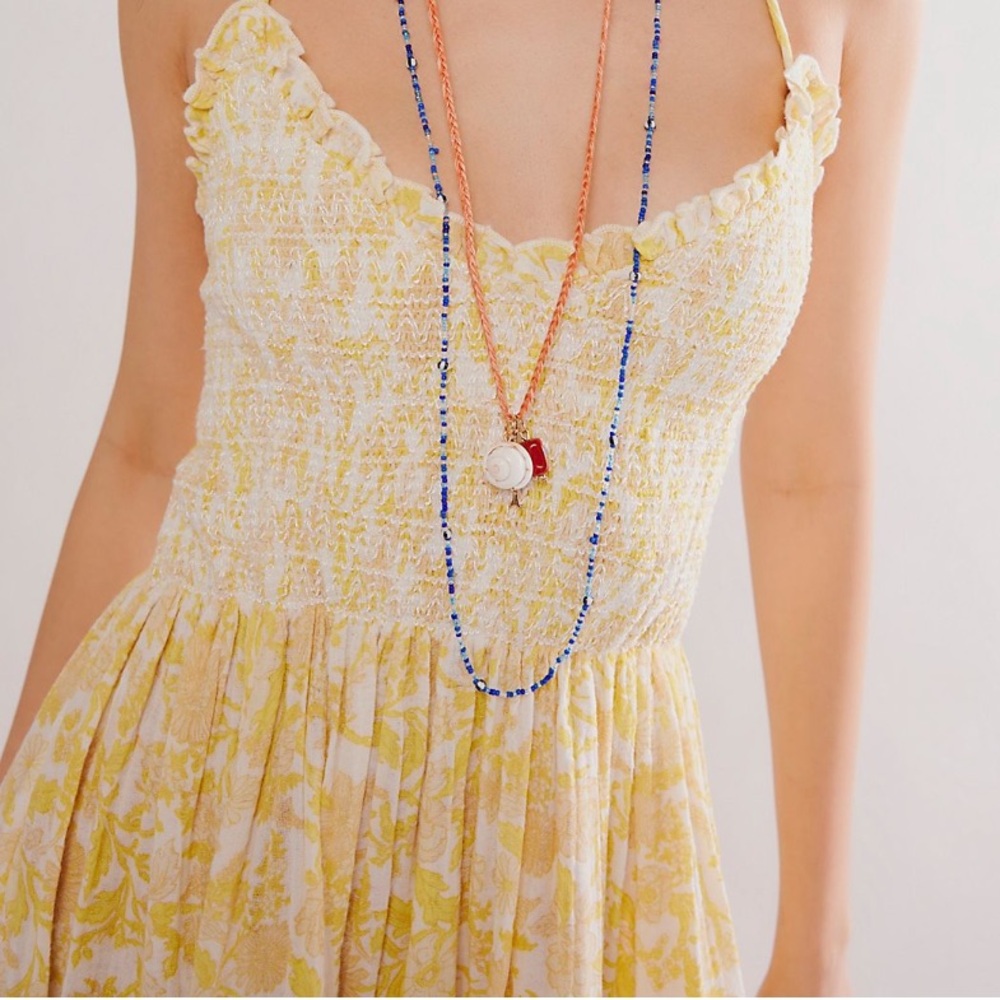 Free People Yellow Floral Midi Dress - Picture 4 of 10